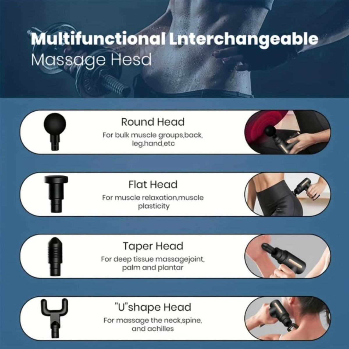 Massage Gun 5 in 1 Multifunctional Electric Full Body Massage