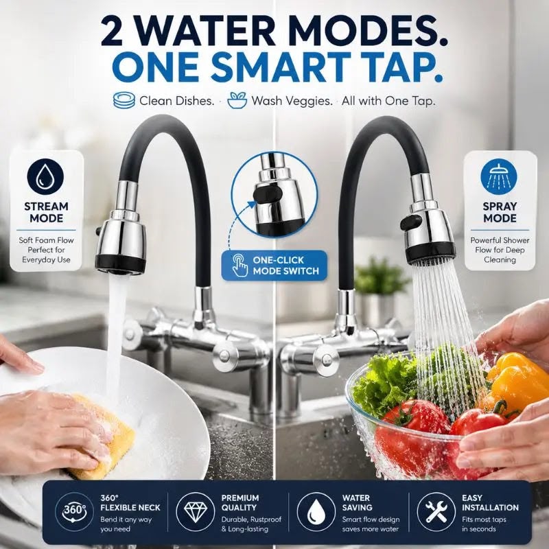 Flexible Turbo Flex Kitchen Faucet Sink Tap Mover